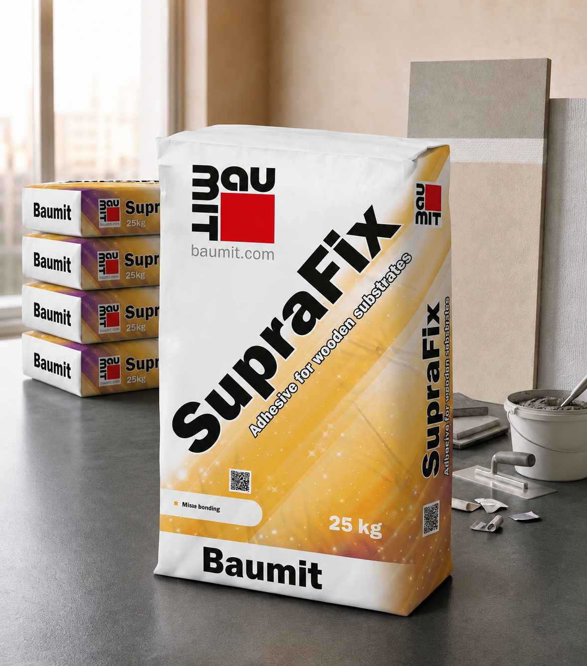 Sac de colle ITE Suprafix Baumit 25 kg pour collage isolants façade