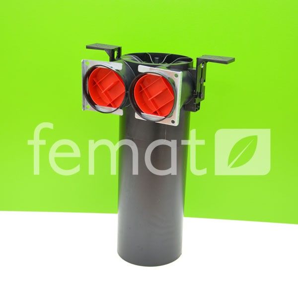 Boîtier de raccordement plastique double 75 pour ventilation
