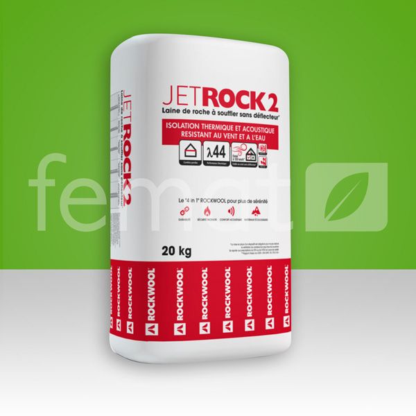 Sac de laine de roche à souffler Jetrock 2 Rockwool 20 kg