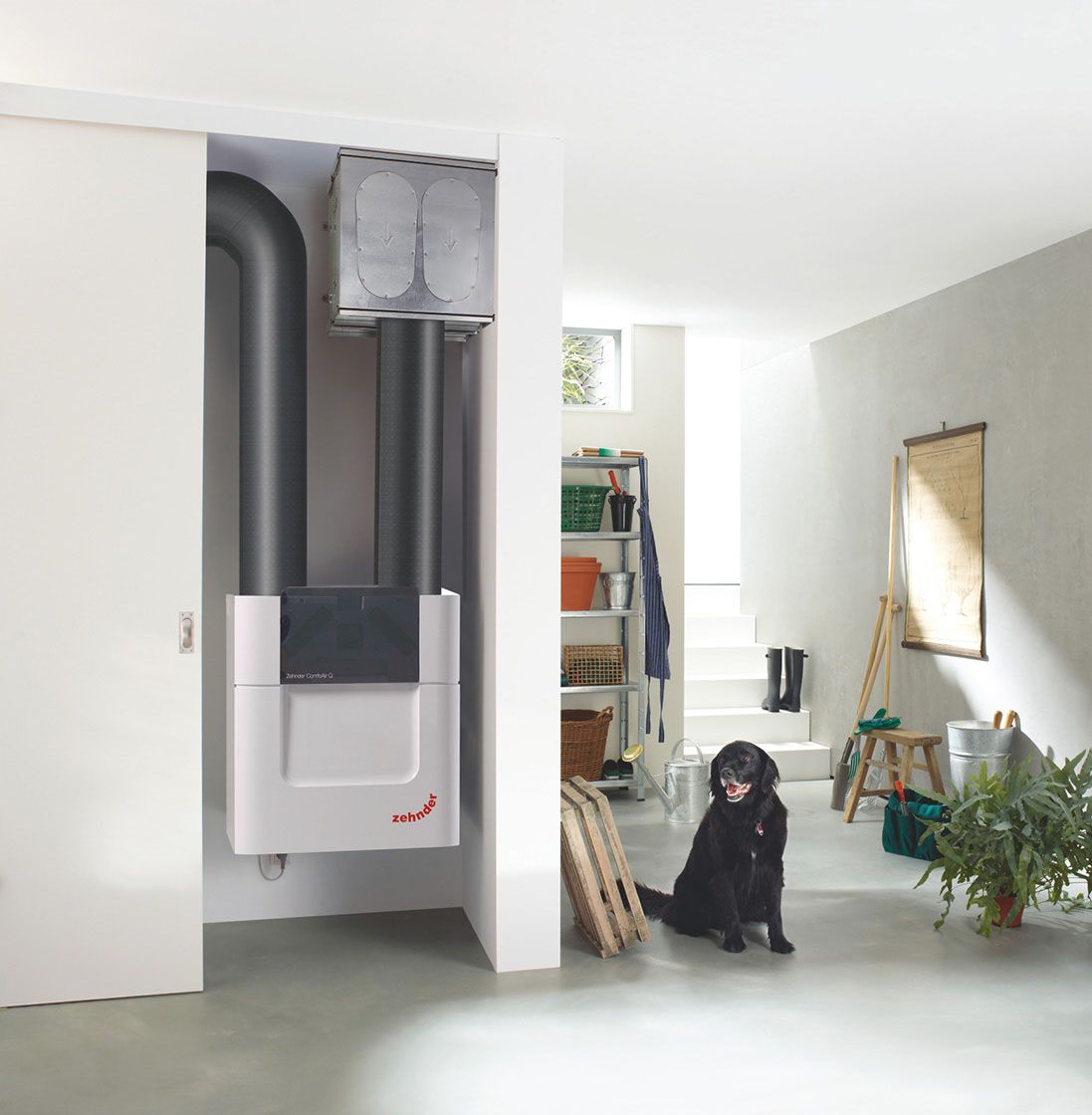 VMC double flux ComfoAir Q600 Zehnder vue arrière