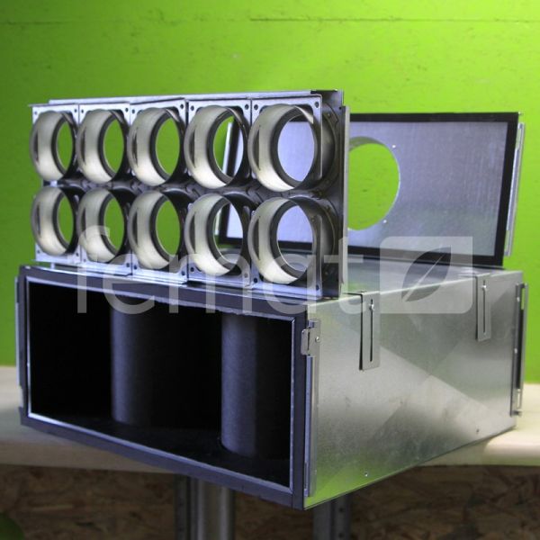 Caisson silencieux de répartition largeur 520 mm