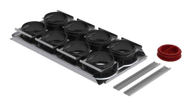 Plaque de raccordement DN90 avec 8 piquages pour caisson ComfoWell 420