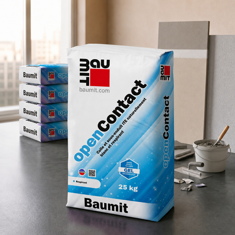 Sac de colle ITE Opencontact Baumit 25 kg pour collage panneaux isolants façade