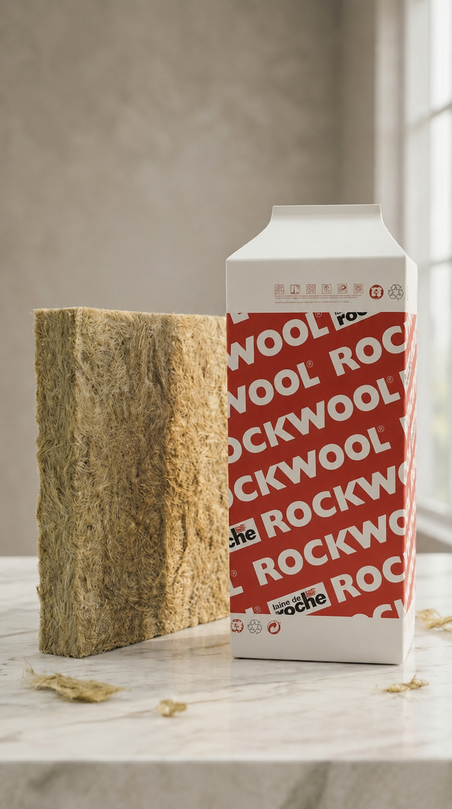 Panneau laine de roche Rockfacade Rockwool 1350x600