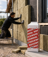 Rockfacade Rockwool vue détail laine de roche ITE