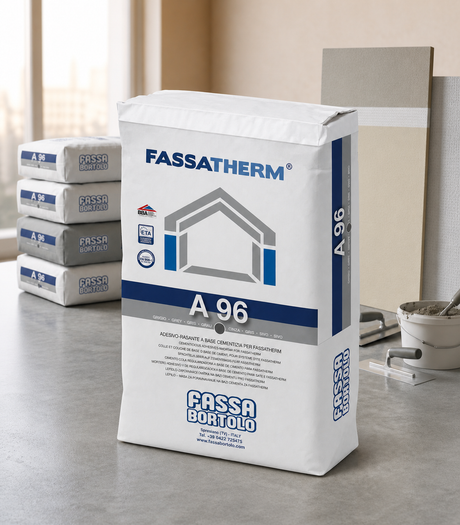 Sac de colle ITE A96 couche de base Fassa Bortolo 25 kg pour collage et sous-enduit de façade