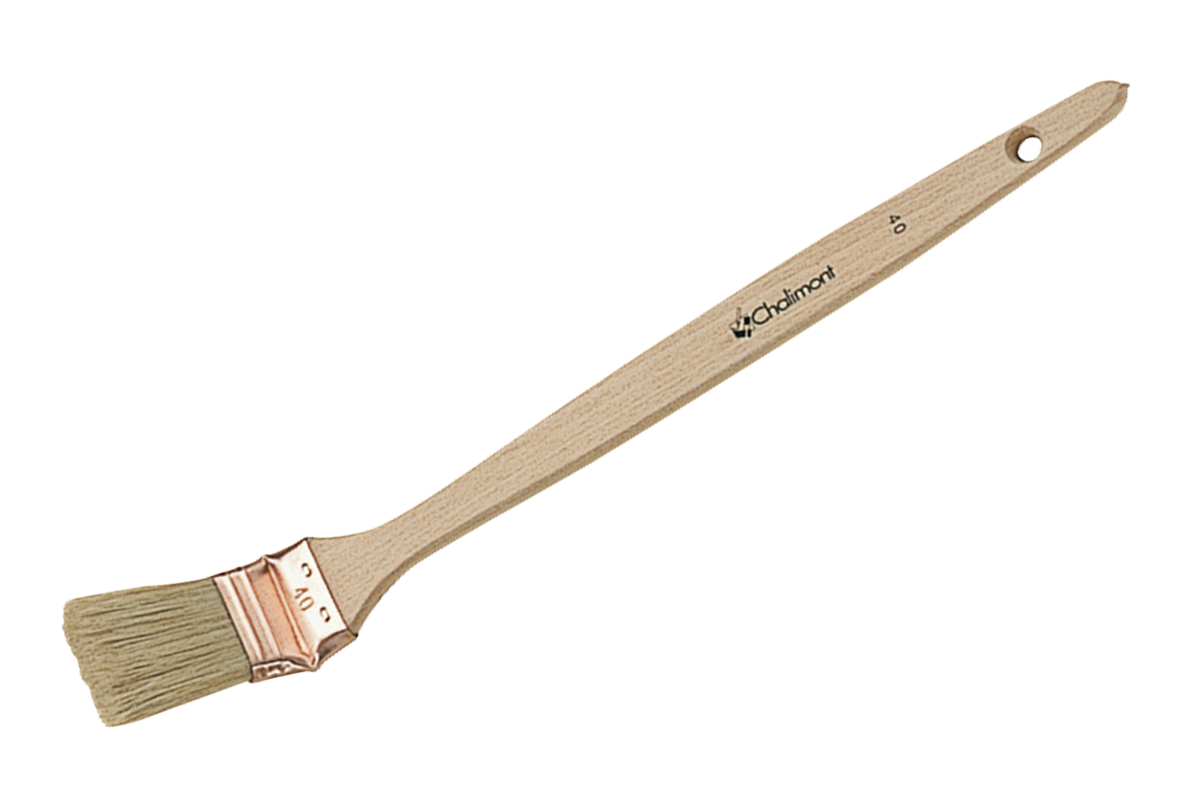 Brosse plate coudée pour peinture et façade