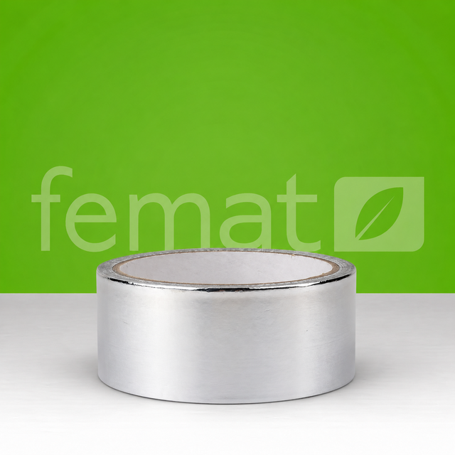 Rouleau de bande adhésive aluminium 50 mm x 50 m Axelair pour étanchéité des raccords de réseau VMC
