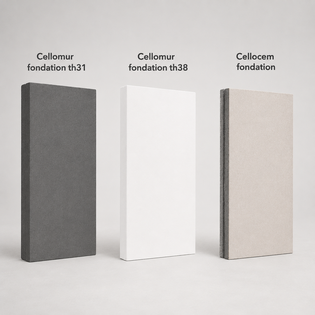Panneau isolant CELLOCEM ULTRA Hirsch soubassement 1200x600 130+8 mm R=4,15