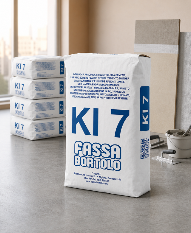 Sac 25 kg KI 7 Fassa Bortolo - corps d'enduit hydrofuge armé de fibres pour murs intérieurs et extérieurs
