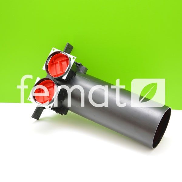 Boîtier de raccordement plastique double 75 pour ventilation