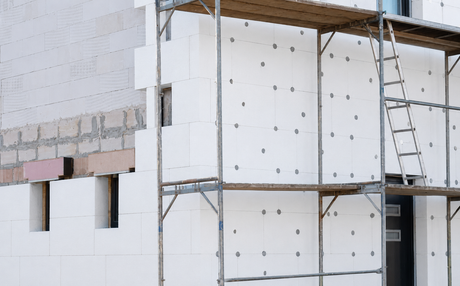 Panneau isolant PSE Cellomur Blanc TH38 Hirsch 1200x600 pour isolation thermique des murs en façade
